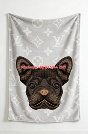 LV Frenchie Blanket Iconic Pup Throw IMG_3611